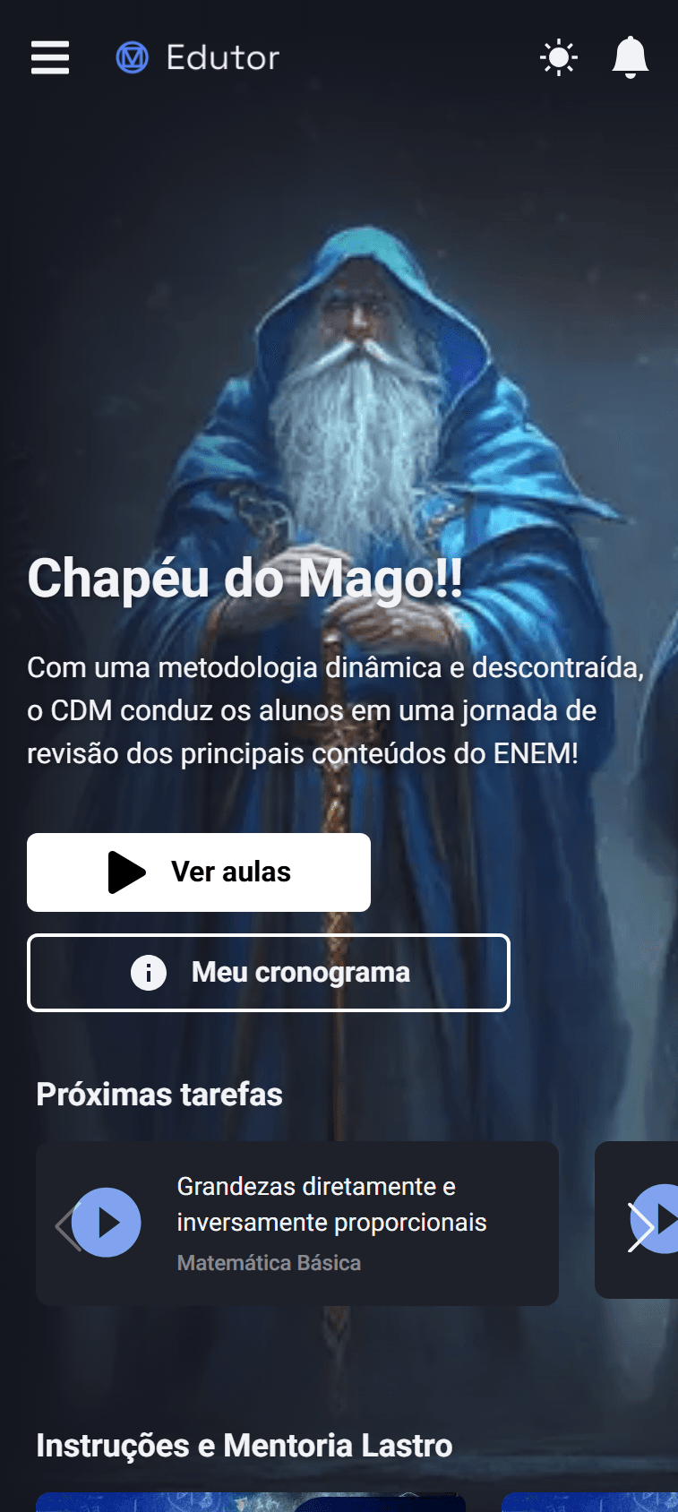 Experiência do aluno Edutor