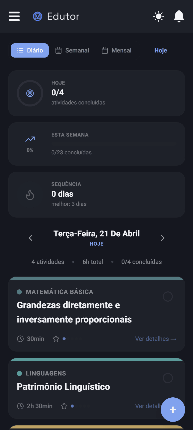 Cronograma do aluno
